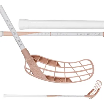 Florbal Salming Raven Powerlite Aero Florbalová hůl bílá / růžová, Pravá (pravá ruka dole), 100cm (=110cm)