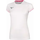 Mizuno Core Short Sleeve Tee W Tričko XS, bílá / růžová