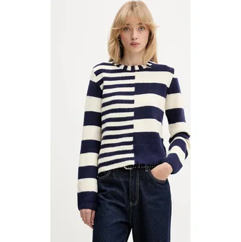 Dámský svetr Svetr z vlněné směsi Desigual MALMOE 25WWJF17 námořnická modř 59A, vel. XS
