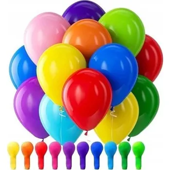 Balónek Barevné narozeninové balónky na dětskou oslavu - 100 ks