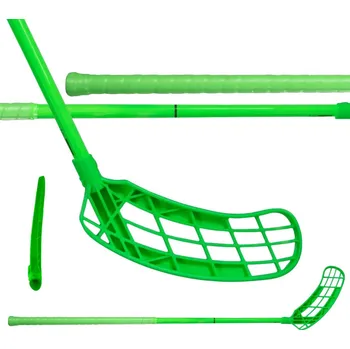 Florbal Salming Quest1 Powerlite Aero 29 Neon Green Florbalová hůl neonová zelená, Levá (levá ruka dole), 100cm (=110cm)
