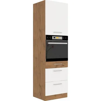 FALCO Potravinová skříňka Vigo 60DPS na vestavěnou troubu dub lancelot/bílý lesk