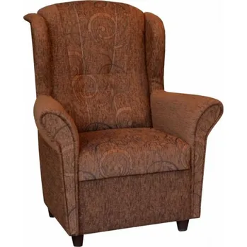 Křeslo FALCO Křeslo s vysokým opěradlem Agátka hnědé