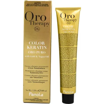 Barva na vlasy Fanola OroTherapy Color Keratin permanentní barva na vlasy bez amoniaku 100 ml, 7.13