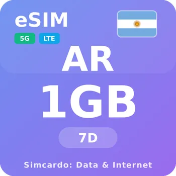 SIM karta Argentina Mobilní Internet - eSIM 1GB 7 dní datová SIM karta
