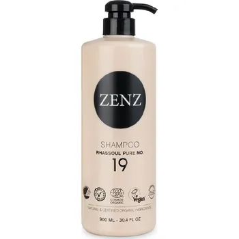 Šampon ZENZ Organic Rhassoul Pure Shampoo No. 19 hydratační jílový šampon bez parfemace 900 ml