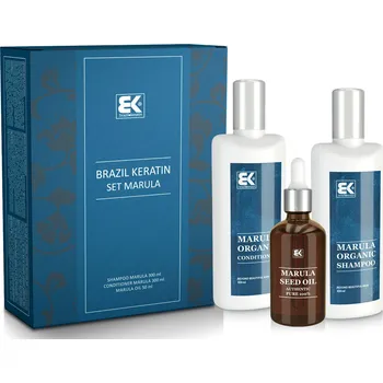 Kosmetická sada Brazil Keratin Marula Organic Marula Set dárkový set s marulovým olejem poškozená krabička