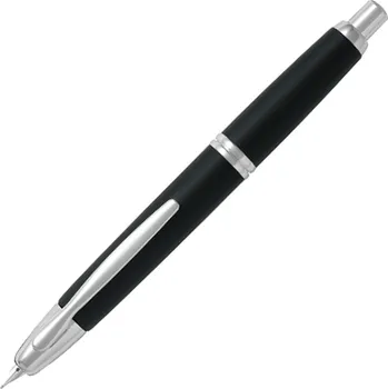 Kancelář Capless Rhodium Matte Black PP, černá, hrot F