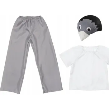 Karnevalový kostým KOSTÝM KUKUŁKA KALHOTY HALENKA ČEPICE 134-140 3el