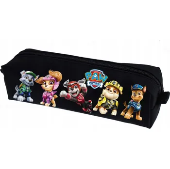 Penál Černý PENÁL tuba ŠKOLNÍ kostka Tlapková patrola