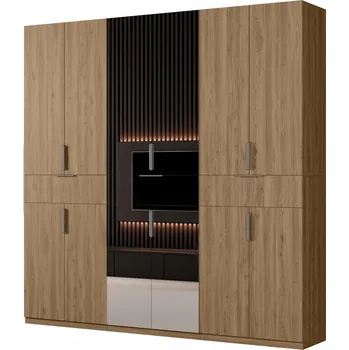 Šatní skříň Skříň 270/240 Dub Carpenter Whisky se zrcadly