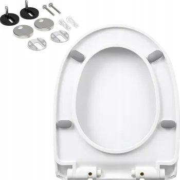 WC sedátko WC sedátko bílé polypropylenové s pomalým sklápěním a funkcí snadného odepnutí