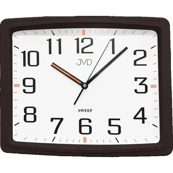 Hodiny ELEGANTNÍ HNĚDÉ ČITELNÉ TICHÉ HODINY NÁSTĚNNÉ JVD HX2497.2 37x30 cm