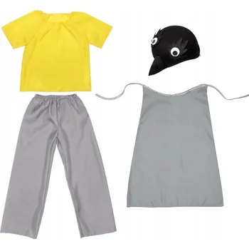 Karnevalový kostým KOSTÝM SIKORKA KALHOTY HALENKA ČEPICE 98-110 4el