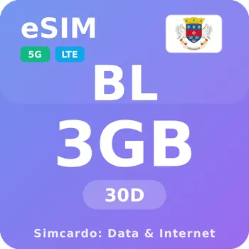 SIM karta Svatý Bartoloměj Mobilní Internet - eSIM 3GB 30 dní datová SIM karta