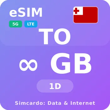 SIM karta Tonga Neomezený Mobilní Internet - eSIM 1 dní datová SIM karta (esims_ULP_1D_TN_V2)