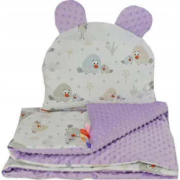 Dětská deka OBOUSTRANNÁ DEKA S VÝPLNÍ MINKY BAVLNA 75X100 POLŠTÁŘ SADA