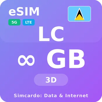 SIM karta Svatá Lucie Neomezený Mobilní Internet - eSIM 3 dní datová SIM karta (esims_ULP_3D_LA_V2)