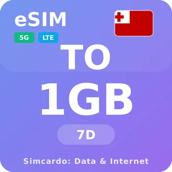 SIM karta Tonga Mobilní Internet - eSIM 1GB 7 dní datová SIM karta