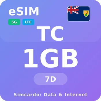SIM karta Turks a Caicos Mobilní Internet - eSIM 1GB 7 dní datová SIM karta
