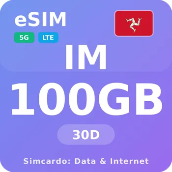 SIM karta Ostrov Man Mobilní Internet - eSIM 100GB 30 dní datová SIM karta