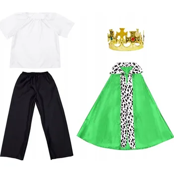 Karnevalový kostým KOSTÝM KRÁL VLÁDCE PRINC KORUNA VELIKOST 134-140