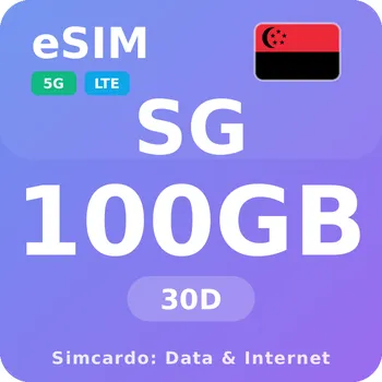 SIM karta Singapur Mobilní Internet - eSIM 100GB 30 dní datová SIM karta