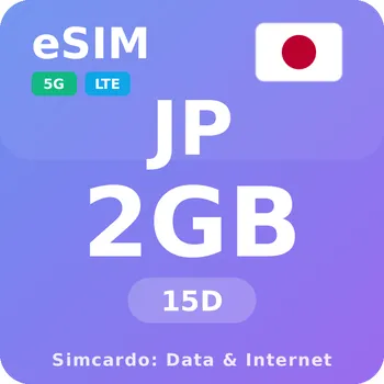 SIM karta Japonsko Mobilní Internet - eSIM 2GB 15 dní datová SIM karta