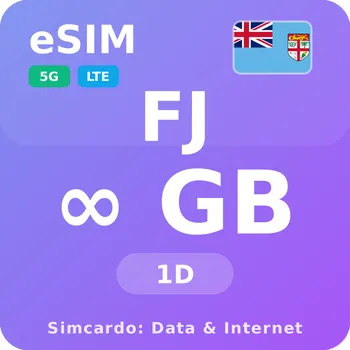 SIM karta Fidži Neomezený Mobilní Internet - eSIM 1 dní datová SIM karta (esims_ULE_1D_FI_V2)