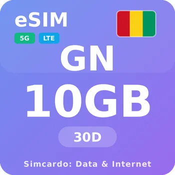 SIM karta Guinea Mobilní Internet - eSIM 10GB 30 dní datová SIM karta