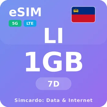 SIM karta Lichtenštejnsko Mobilní Internet - eSIM 1GB 7 dní datová SIM karta