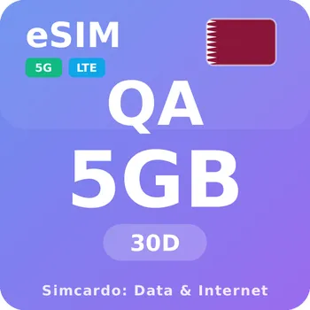 SIM karta Katar Mobilní Internet - eSIM 5GB 30 dní datová SIM karta