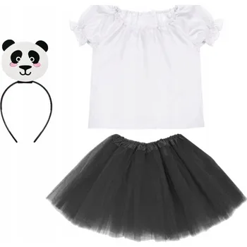 Karnevalový kostým KOSTÝM PANDA PANDA KALHOTY HALENKA ČELENKA 98-110