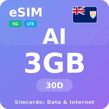 SIM karta Anguilla Mobilní Internet - eSIM 3GB 30 dní datová SIM karta