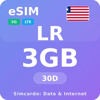 SIM karta Libérie Mobilní Internet - eSIM 3GB 30 dní datová SIM karta