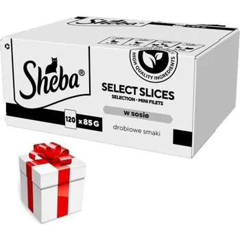 Krmivo pro kočku SHEBA Selection Select Slices Poultry Flavour Sachets 120x85 g + Překvapení pro kočku