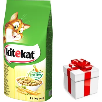 Krmivo pro kočku KITEKAT s kuřecím masem a zeleninou 12kg + překvapení pro kočku ZDARMA