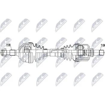 Poloosa kola Hnací hřídel - poloosa NTY NPW-CT-173