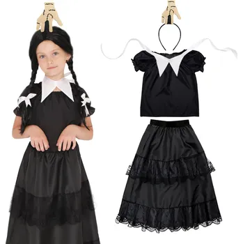 Karnevalový kostým KOSTÝM RUKOJEŤ KOSTÝM WEDNESDAY PŘEVLEK RUSIA KOSTÝM HALLOWEEN 134-140 6el