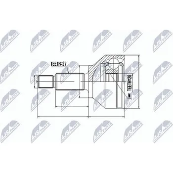 Poloosa kola Sada kloubů pro hnací hřídel NTY NPZ-FR-030