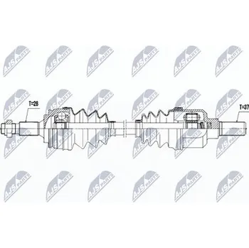 Poloosa kola Hnací hřídel - poloosa NTY NPW-PE-039