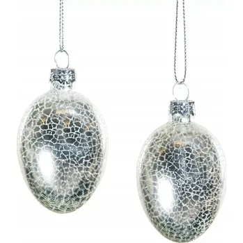 Velikonoční dekorace ZÁVĚSNÁ DEKORACE SKLENĚNÉ VELIKONOČNÍ VAJÍČKO na stromeček, dveře 2 ks