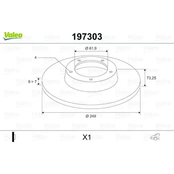 Brzdový kotouč Brzdový kotouč VALEO 197303