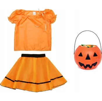 Karnevalový kostým KOSTÝM DÝNĚ DÝŇA KOSTÝM DÝNĚ S KYBLÍKEM HALLOWEEN PLES PODZIM 134-140