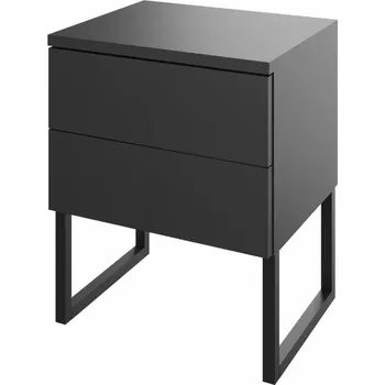 Noční stolek Noční stolek se dvěma zásuvkami, s nožičkami, systém click-on, šířka 50 cm