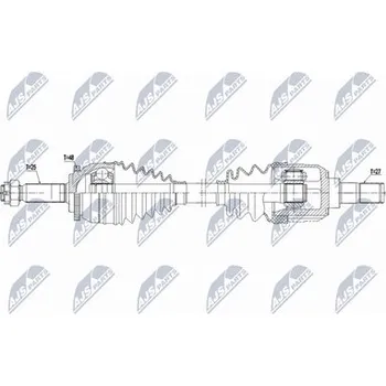 Poloosa kola Hnací hřídel - poloosa NTY NPW-HY-633