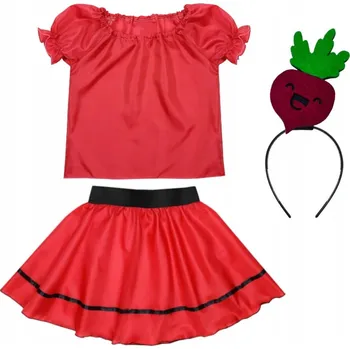 Karnevalový kostým KOSTÝM ŘEPA SUKNĚ ČELENKA 134-140 4 díly