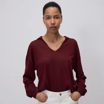 Dámský svetr Reserved - Svetr s límečkem - tmavě fialová - ZR206-49X - ZR206-49X-S