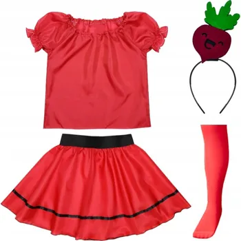 Karnevalový kostým KOSTÝM ŘEPA SUKNĚ ČELENKA 134-140 5 dílů