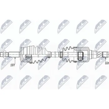 Poloosa kola Hnací hřídel - poloosa NTY NPW-ME-124
